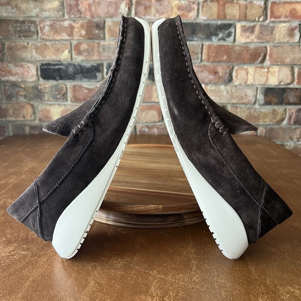 OluKai Ka'a Loafer Slip On Arch Support Suede Dark Wood Brown Moc Men's 9 Shoes - Picture 9 of 16